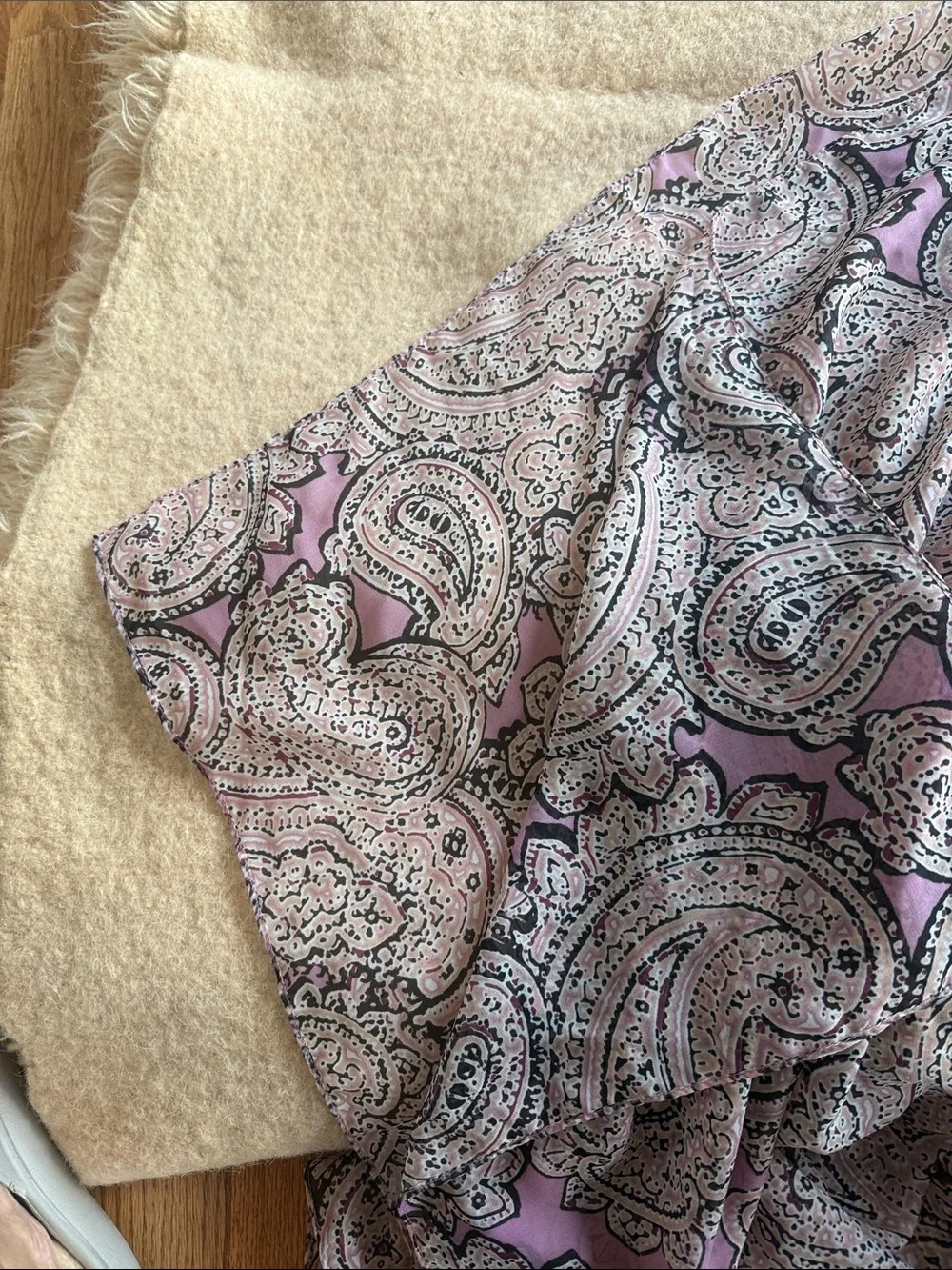 The Limited Pink Paisley Wrap Scarf